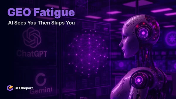 GEO Fatigue: When AI Gets Tired of Your Marketing